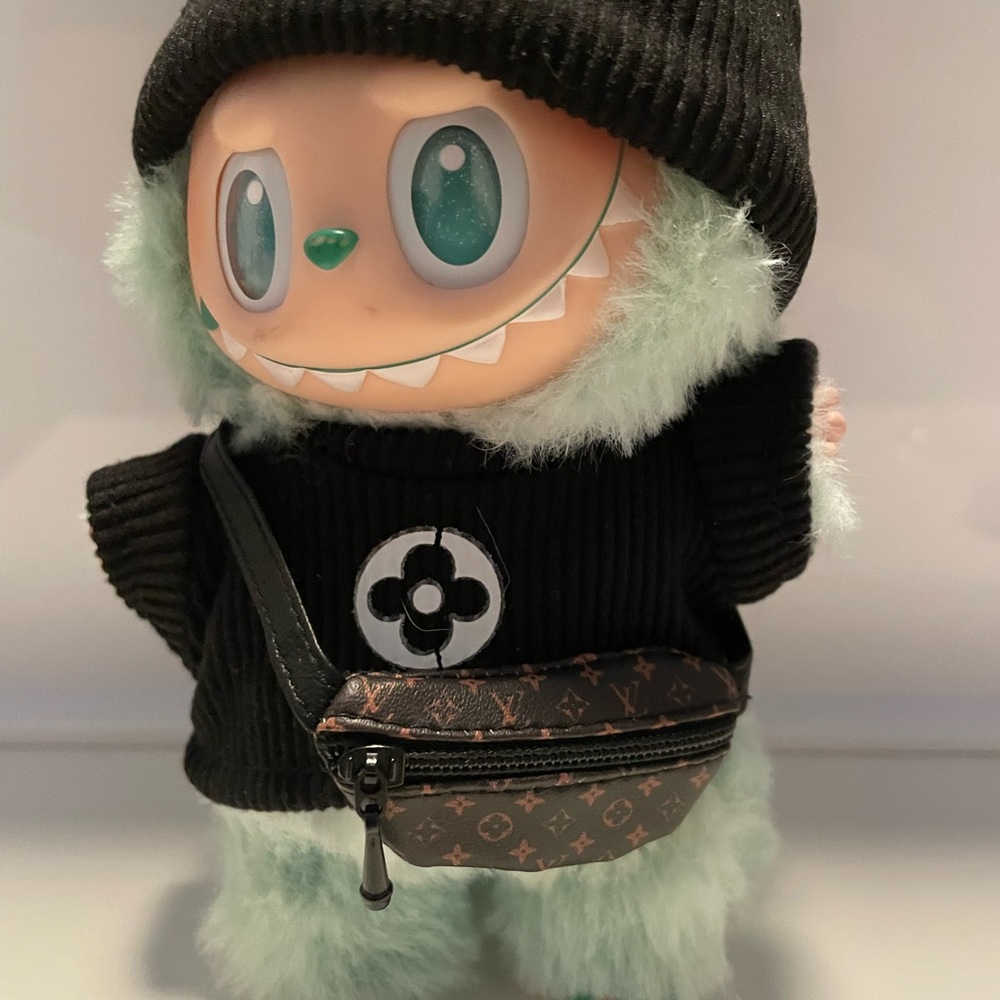 Labubu hat and sweater with mini bag